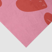 Valentine's Day Modern Red & Pink Hearts Script Seidenpapier (Detail)
