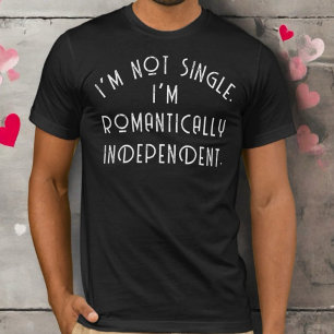 Valentine's Day Monogram Single lustiges Sprichwor T-Shirt