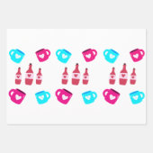 Valentine's Day Mugs and Bottles Geschenkpapier Set (Vorderseite 2)