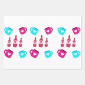 Valentine's Day Mugs and Bottles Geschenkpapier Set (Vorderseite)