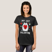Valentine's Day My Cat Is My Valentine Kitten Hear T-Shirt (Vorne ganz)
