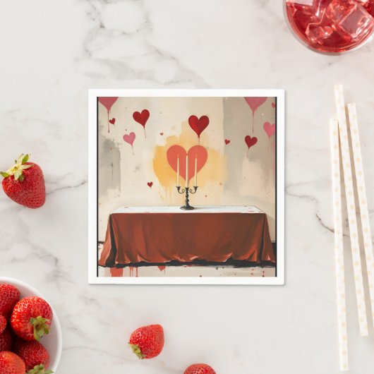 Valentines Day Napkins Serviette (Beispiel)