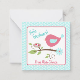Valentine's Day Niedlich Birdie Hallo Tweetheart S Mitteilungskarte
