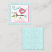 Valentine's Day Niedlich Birdie Hallo Tweetheart S Mitteilungskarte (Vorne/Hinten)