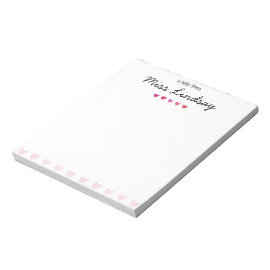 Valentines Day Note Pad Notizblock (Rotiert)