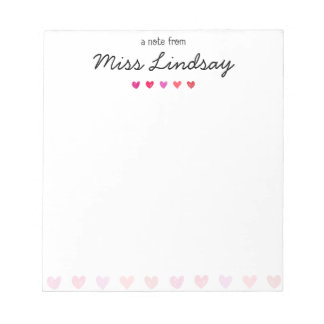 Valentines Day Note Pad Notizblock