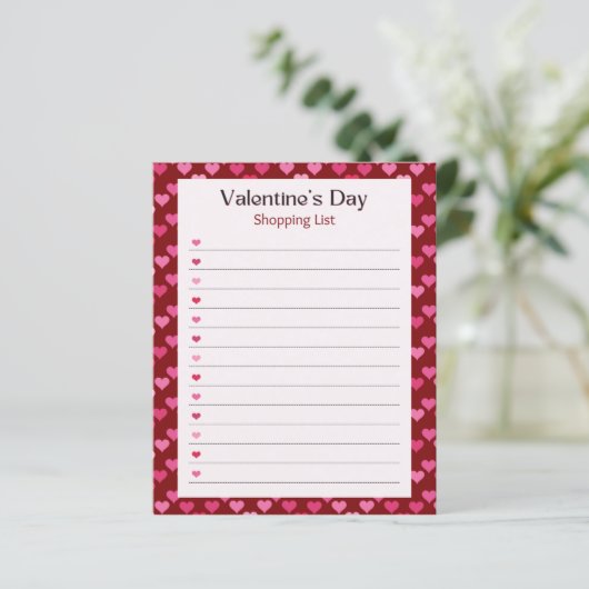 Valentine's Day Notepad (Stehend Vorderseite)