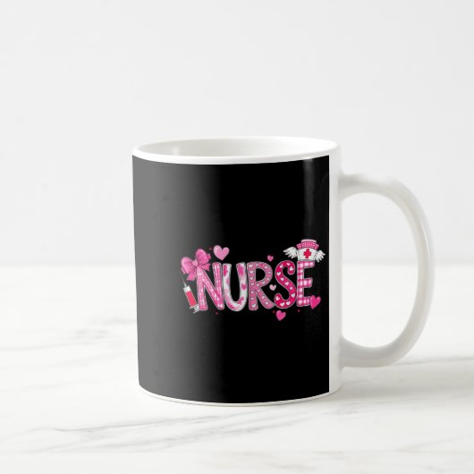 Valentines Day Nurse Graphic Nk Patterns For Woman Kaffeetasse (Rechts)