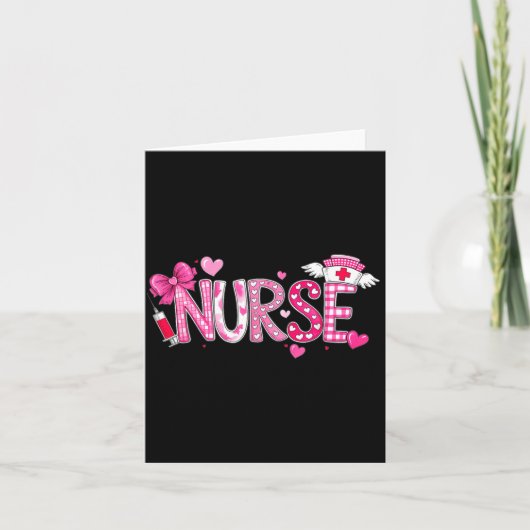Valentines Day Nurse Graphic Nk Patterns For Woman Karte (Vorderseite)
