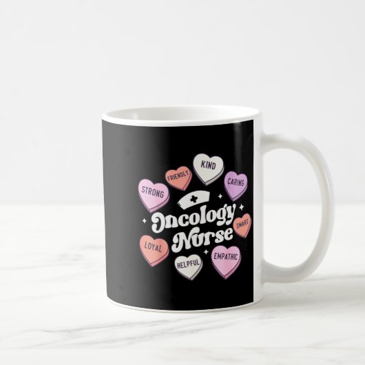 Valentines Day Oncology Nurse Cancer Suprt Groovy  Kaffeetasse (Rechts)