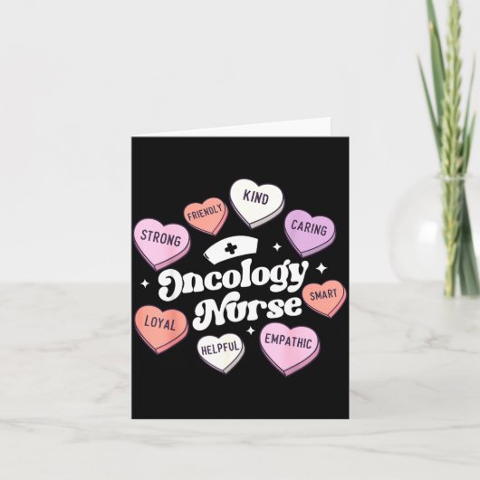 Valentines Day Oncology Nurse Cancer Suprt Groovy Karte (Vorderseite)