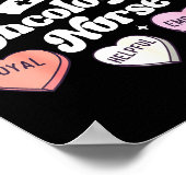 Valentines Day Oncology Nurse Cancer Suprt Groovy  Poster (Ecke)