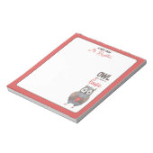 Valentine's Day Owl Teacher Gift Notizblock (Rotiert)