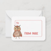 Valentine's Day Owls Klasse Valentine Karte (Rückseite)