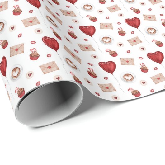 Valentine's Day Packpapier Design (Rolleneckpunkt)