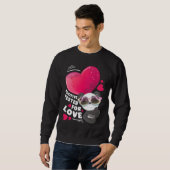 Valentine's day panda with heart sweatshirt (Vorne ganz)