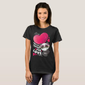 Valentine's day panda with heart T-Shirt (Vorne ganz)
