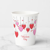Valentine's Day Paper Cup - Herzstränge Pappbecher (Rückseite)