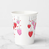 Valentine's Day Paper Cup - Herzstränge Pappbecher (Links)