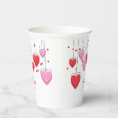 Valentine's Day Paper Cup - Herzstränge Pappbecher (Rechts)