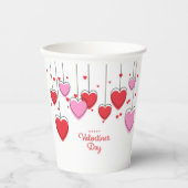 Valentine's Day Paper Cup - Herzstränge Pappbecher (Vorderseite)