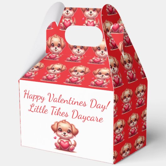 Valentine's Day Party Classroom Set Custom Text Geschenkschachtel (Vorderseite)