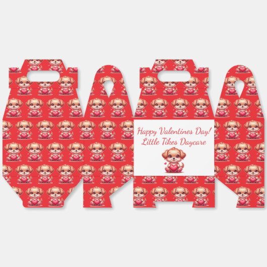 Valentine's Day Party Classroom Set Custom Text Geschenkschachtel (Ungeklappt)