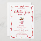 Valentine's day party Einladung (Vorne/Hinten)