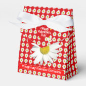 Valentine's Day Party White Daisy Heart Custom Geschenkschachtel (Vorderseite)