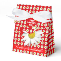 Valentine's Day Party White Daisy Heart Custom