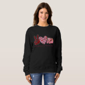 Valentine's Day Peace Sign Love 60's 70's Hippie Sweatshirt (Vorne ganz)