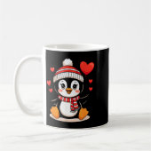 Valentine's Day Penguin Heart Balloon Cute Kaffeetasse (Links)