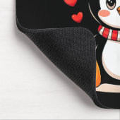 Valentine's Day Penguin Heart Balloon Cute Mousepad (Ecke)