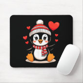 Valentine's Day Penguin Heart Balloon Cute Mousepad (Mit Mouse)