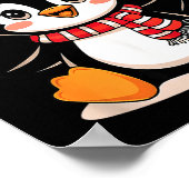 Valentine's Day Penguin Heart Balloon Cute Poster (Ecke)