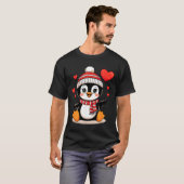 Valentine's Day Penguin Heart Balloon Cute T-Shirt (Vorne ganz)