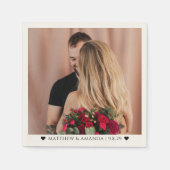 Valentine's Day Photo Couple Romantic Custom Serviette (Vorderseite)