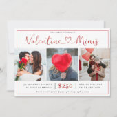 Valentine's Day Photography Mini Session Marketing Mitteilungskarte (Vorderseite)