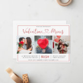 Valentine's Day Photography Mini Session Marketing Mitteilungskarte (Vorderseite/Rückseite Beispiel)