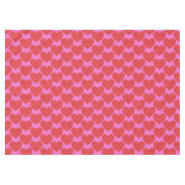 Valentine's Day Pink and Red Heart Pattern Party Tischdecke