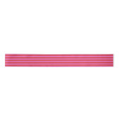 Valentine's Day Pink and Red Stripes Pattern Satinband (Vorderseite)