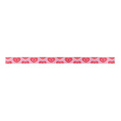 Valentines Day Pink and Red Two Toned Heart Satinband (Vorderseite)