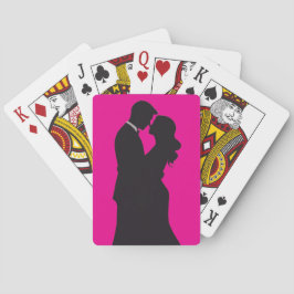 Valentine's Day Pink + Black Classic Playing Cards Spielkarten
