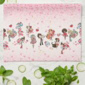 Valentine's Day Pink Kitchen Handtücher (Gefaltet)