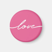 Valentine's Day Pink Love Script Magnet (Vorne)