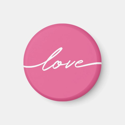 Valentine's Day Pink Love Script Magnet (Vorne)