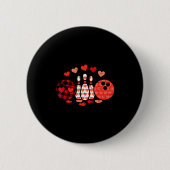 Valentines Day Plaid Bowling Valentine Srts Men Wo Button (Vorderseite)