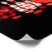 Valentines Day Plaid Bowling Valentine Srts Men Wo Poster (Ecke)