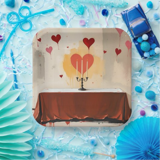 Valentines Day plates Pappteller (Party)