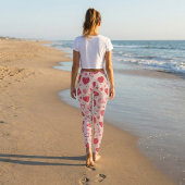 Valentine's Day Playful Pink Hearts Pattern Leggings